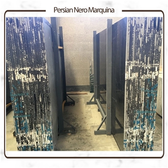 Persian Nero Marquina Marble Slabs