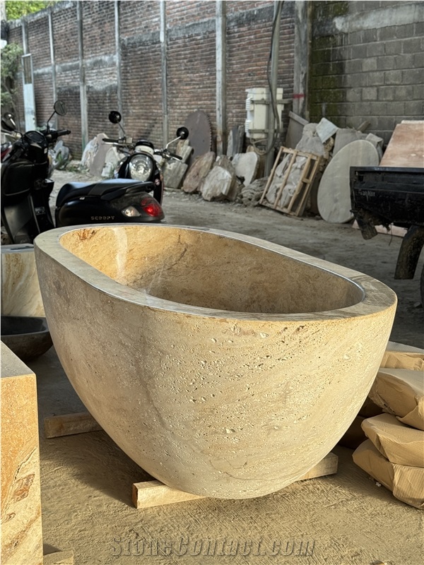 Travertine Bathtub