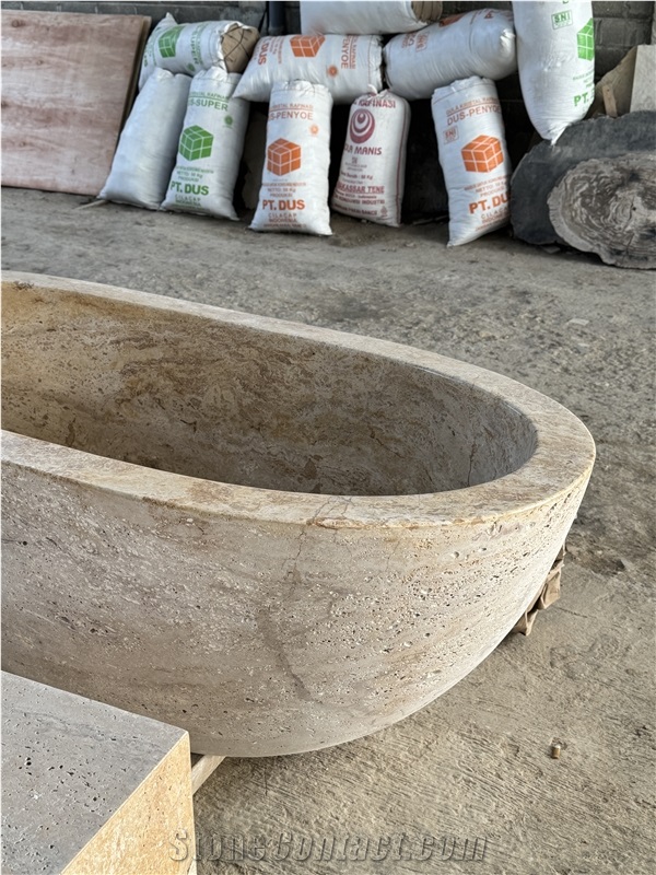 Travertine Bathtub