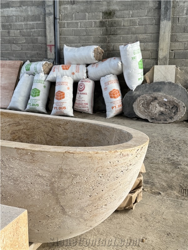 Travertine Bathtub