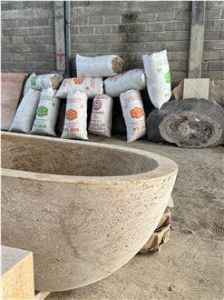 Travertine Bathtub