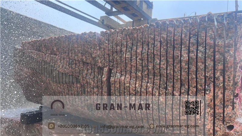 Red Aswan Granite Tiles, Slabs