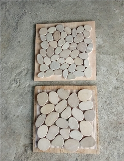 Coral Stone Sliced Pebble Mosaic 5-8Cm
