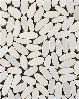 Sliced Coral Stone Pebble Mosaic Tiles 1,5-2,5Cm