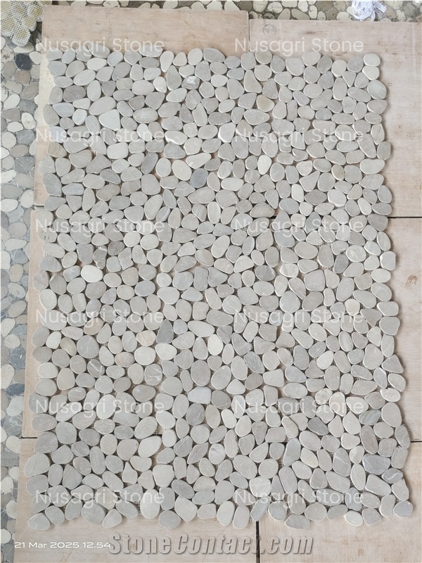 Sliced Pebble Mosaic Tiles 3-5Cm