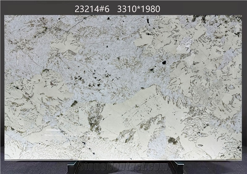 Alaska White Granite Slabs Featuring Layered Color Textures