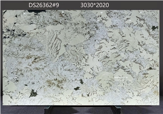 Alaska White Granite Slabs Featuring Layered Color Textures