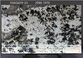 Alaska White Granite Slabs Presenting Random Black Flecks Alaska White Granite Slabs Presenting Random Black Flecks