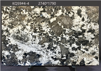 Alaska White Granite Slabs Presenting Random Black Flecks