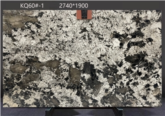 Alaska White Granite Slabs Presenting Random Black Flecks