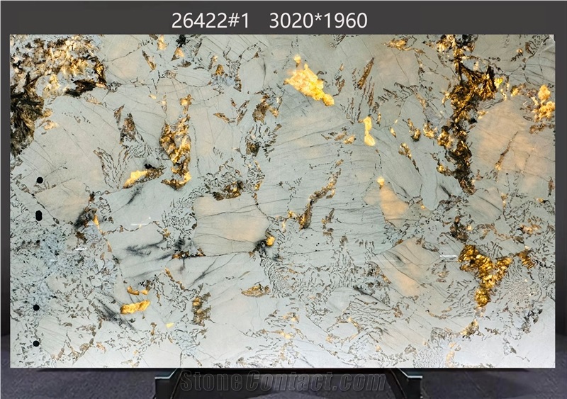Alaska White Granite Slabs With Dark Gray Specks