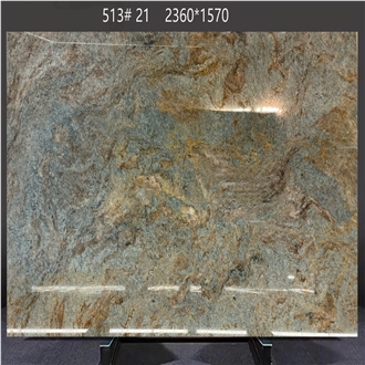Amazon Blue Quartzite Slabs Displaying Dynamic Color Streaks