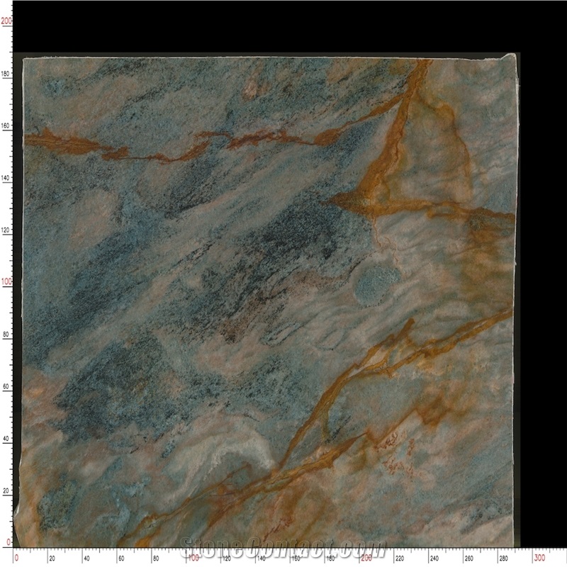 Amazon Blue Quartzite Slabs Displaying Soft Blue Gradients