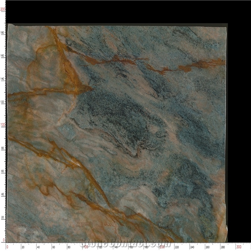 Amazon Blue Quartzite Slabs Displaying Soft Blue Gradients