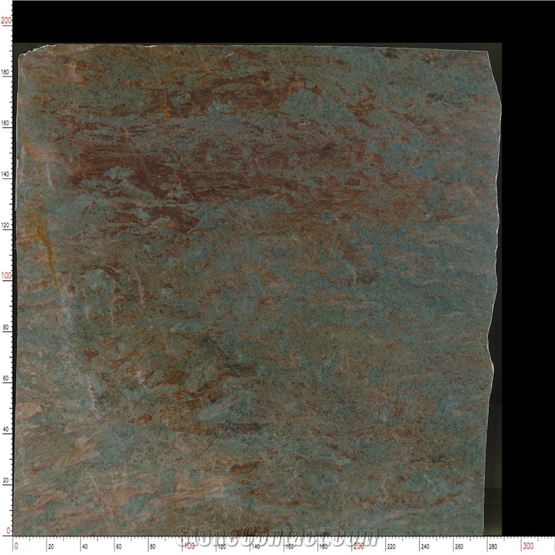 Amazon Blue Quartzite Slabs Displaying Soft Blue Gradients
