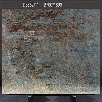 Amazon Blue Quartzite Slabs Revealing Artistic Color Flows