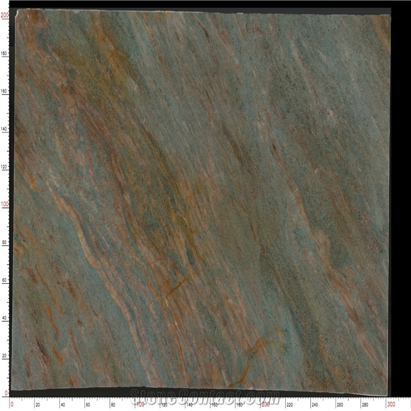 Amazon Blue Quartzite Slabs Revealing Artistic Color Flows
