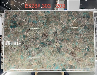 Amazonita Granite Tiles Exhibiting Blended Green  Beige