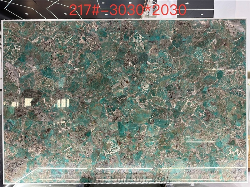 Amazonita Granite Tiles Exhibiting Unique Color Combinations