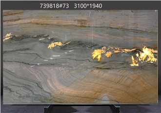 Aquarella Quartzite Slabs Displaying Soft Color Gradients