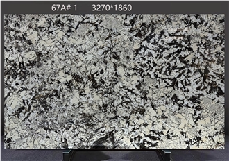 Bianco Antico Granite Slabs Presenting Dispersed Dark