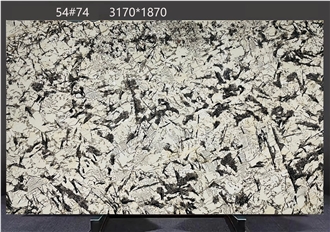 Bianco Antico Granite Slabs Presenting Dispersed Dark