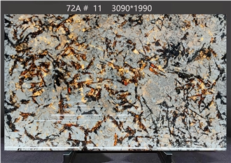 Bianco Antico Granite Slabs Revealing Subtle Gray Black
