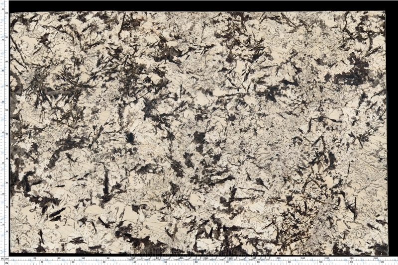 Bianco Antico Granite Slabs Revealing Subtle Gray Black