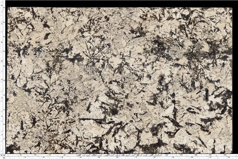 Bianco Antico Granite Slabs Revealing Subtle Gray Black