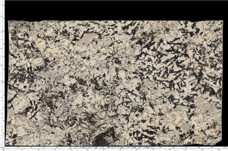 Bianco Antico Granite Tiles Exhibiting Layered Dark Textures
