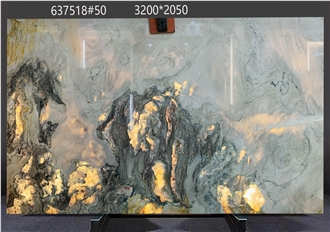 Calacatta Macaubas Quartzite Slabs Flowing Color Gradients