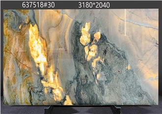 Calacatta Macaubas Quartzite Slabs Flowing Color Gradients