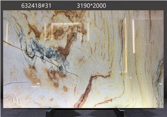 Calacatta Macaubas Quartzite Slabs Flowing Color Gradients