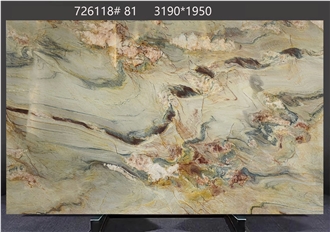 Calacatta Macaubas Quartzite Slabs Mixed Hue Swirls