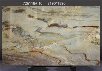 Calacatta Macaubas Quartzite Slabs Mixed Hue Swirls