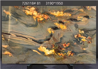 Calacatta Macaubas Quartzite Slabs Mixed Hue Swirls