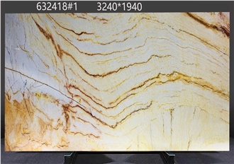 Calacatta Macaubas Quartzite Slabs Revealing Timeless Color