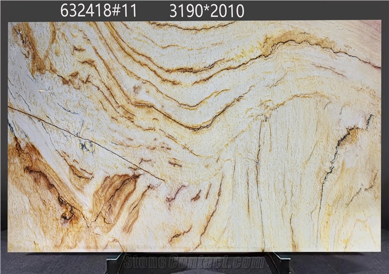 Calacatta Macaubas Quartzite Slabs Revealing Timeless Color
