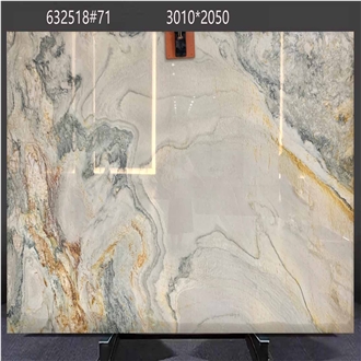 Calacatta Macaubas Quartzite Slabs With Intricate Color