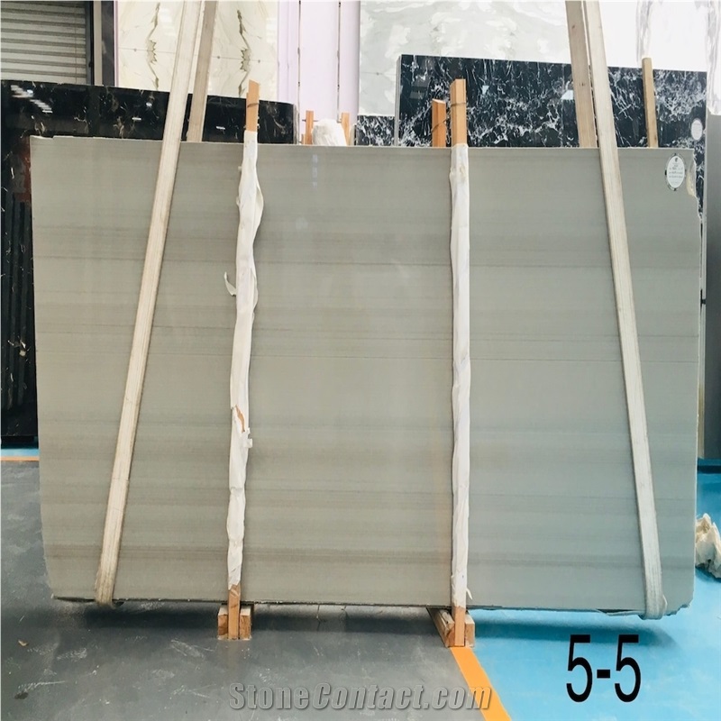 Chenille White Marble Slabs Showing Minimalist Gray Veining