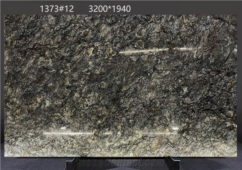 Kozmus Granite Slabs Revealing Striking Dark Surface Details