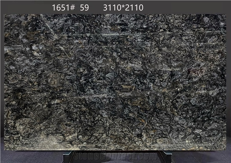 Kozmus Granite Tiles Featuring Bold Dark Color Contrasts