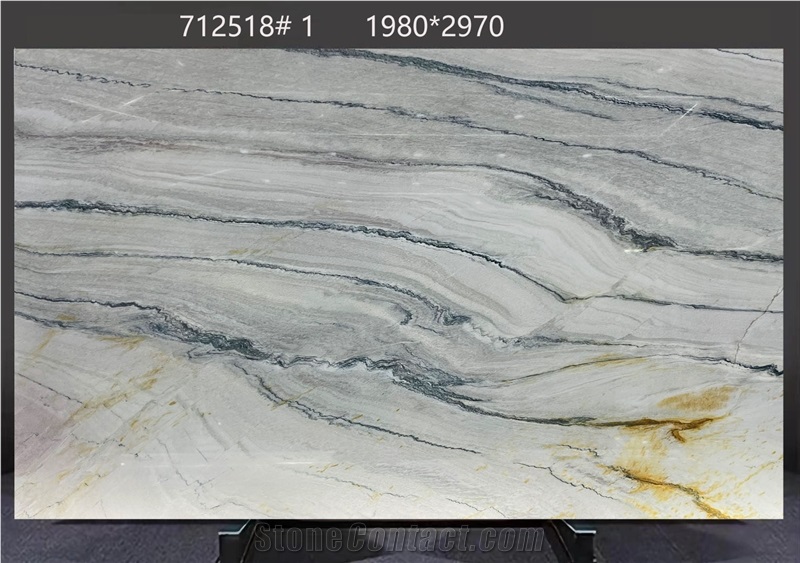 Macaubas Fantasy Quartzite Slabs Revealing Serene