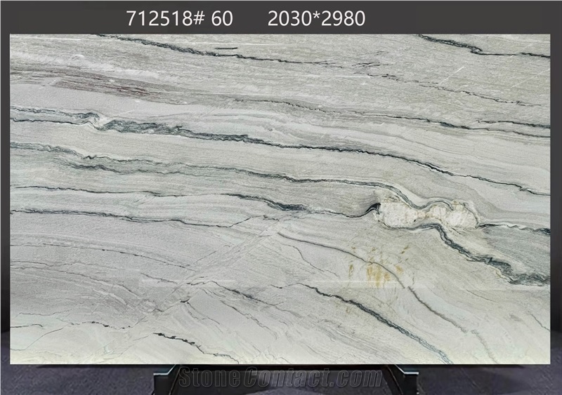Macaubas Fantasy Quartzite Slabs Revealing Serene