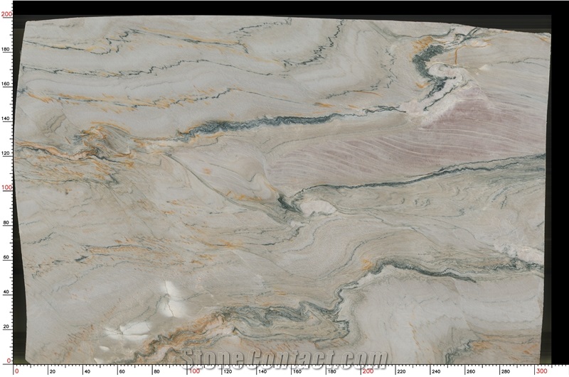 Macaubas Fantasy Quartzite Slabs Soft Color Trails