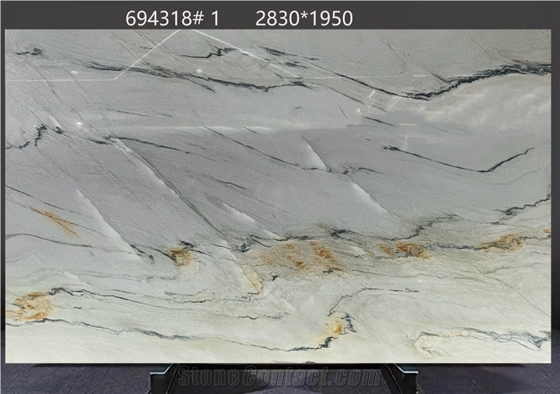 Macaubas Fantasy Quartzite Slabs Soft Color Trails