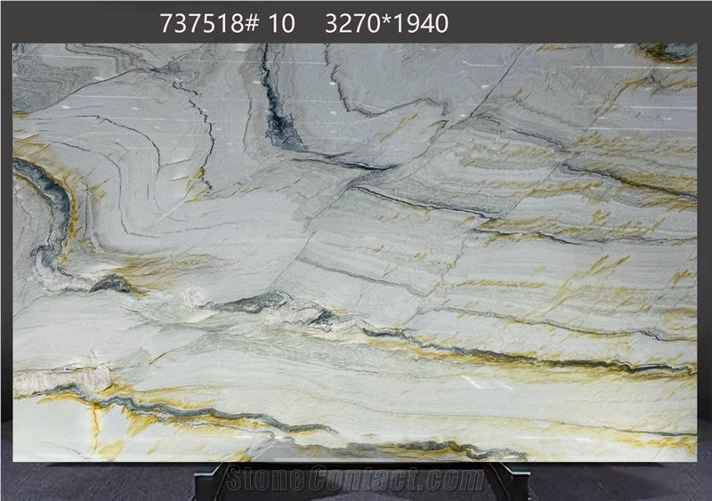 Macaubas Fantasy Quartzite Slabs With Subtle Inspired Veins