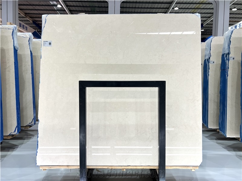 New Royal Botticino Marble Tiles Showcasing Cream Finish