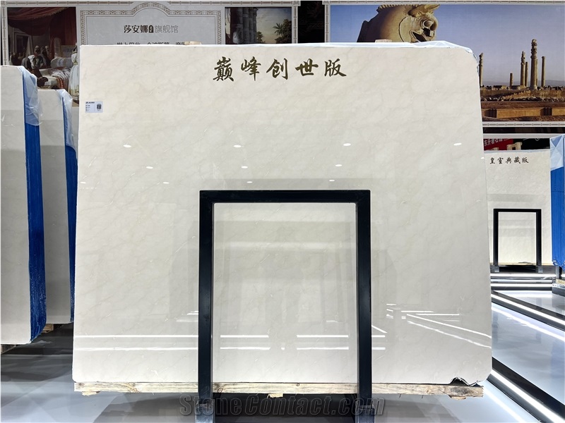 New Royal Botticino Marble Tiles Showcasing Cream Finish