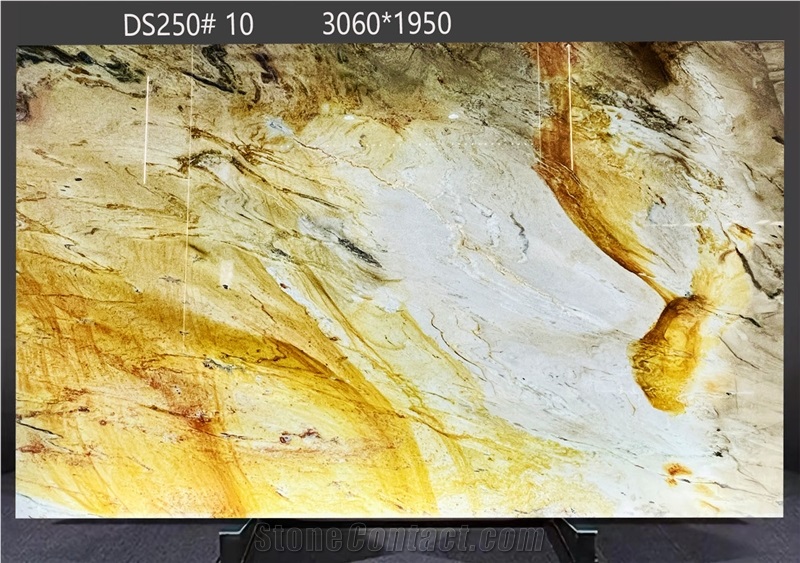 Picasso Quartzite Slabs Exhibiting Color Details